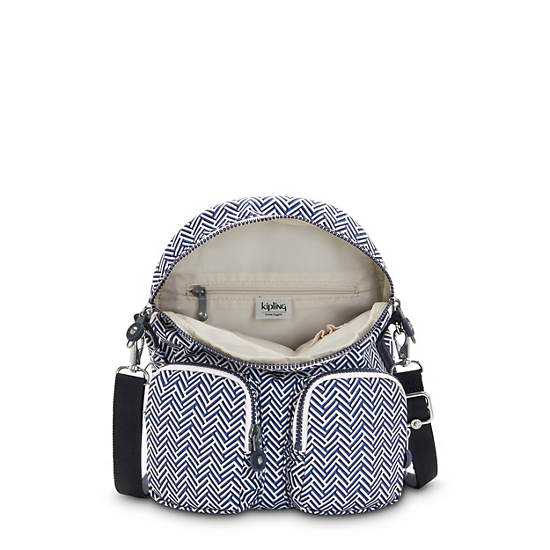 Kipling Firefly Up Printed Convertible Sırt Çantaları Gri | TR 1633EB